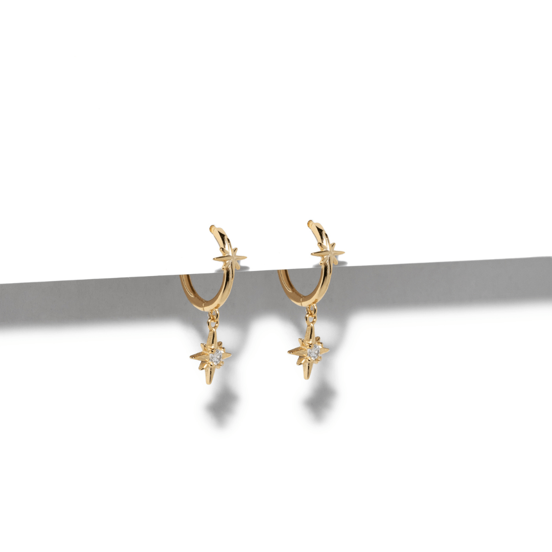 STELLAR SPARK HOOPS - ARETES - Malandra Jewelry - ERA156 - 60250711590C