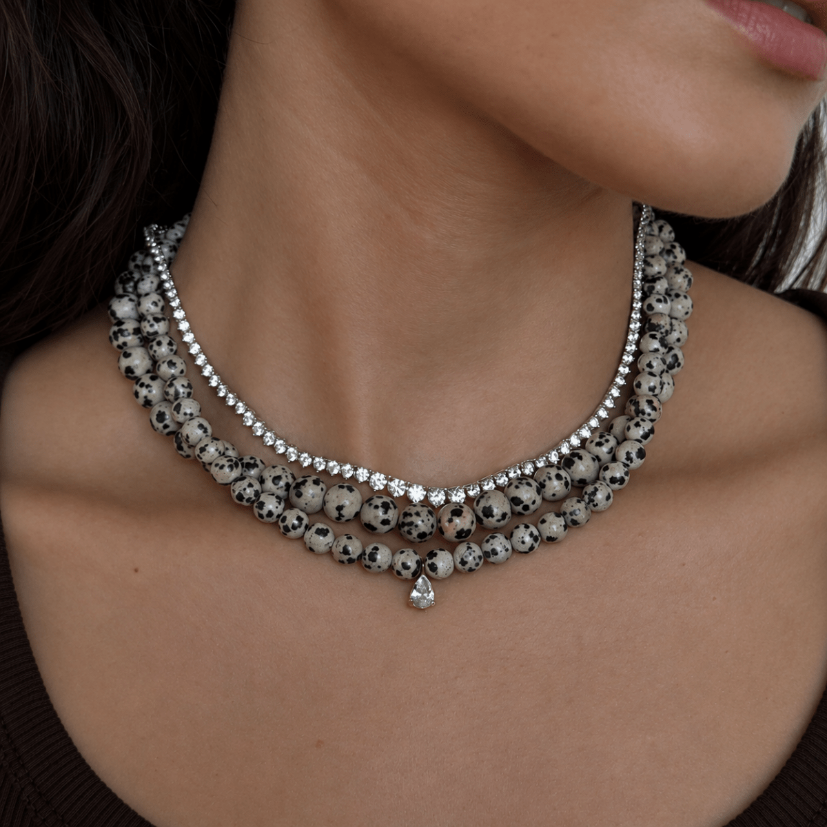 Stracciatella Jasper Terra Necklace - COLLARES - Malandra Jewelry - TC2778