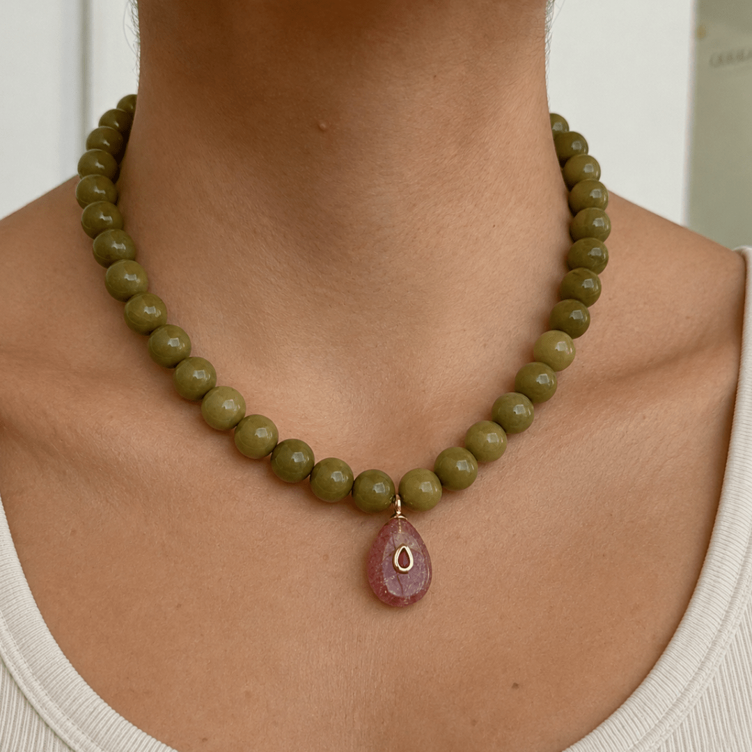Strawberry Alxa Gaia Necklace - COLLARES - Malandra Jewelry - TC2619