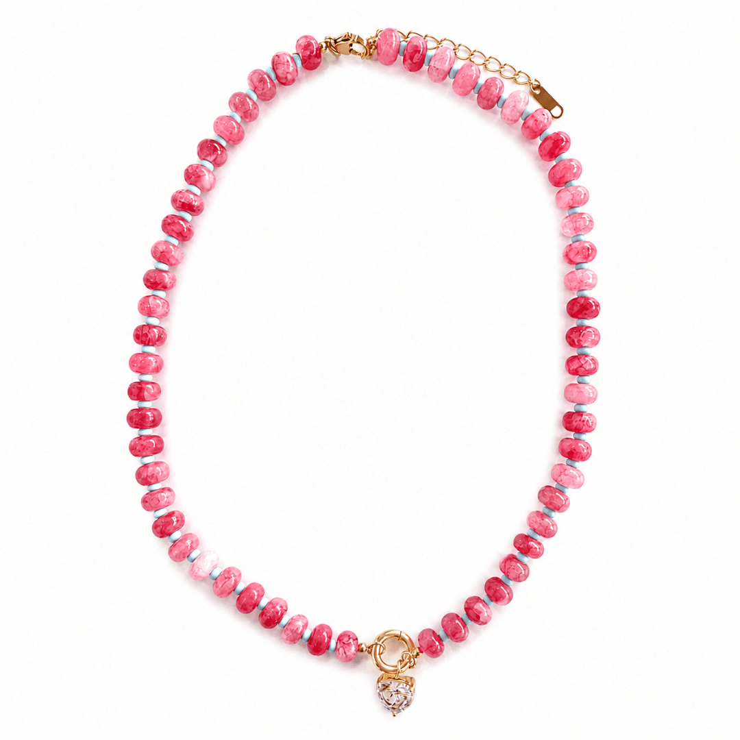 Strawberry Heart Necklace - COLLARES - Malandra Jewelry - EUWC579-JDN0106056-PK