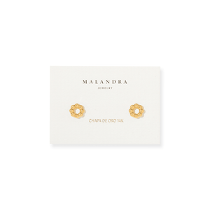 SUNBURST STUDS - ARETES - Malandra Jewelry - VCA282-3958