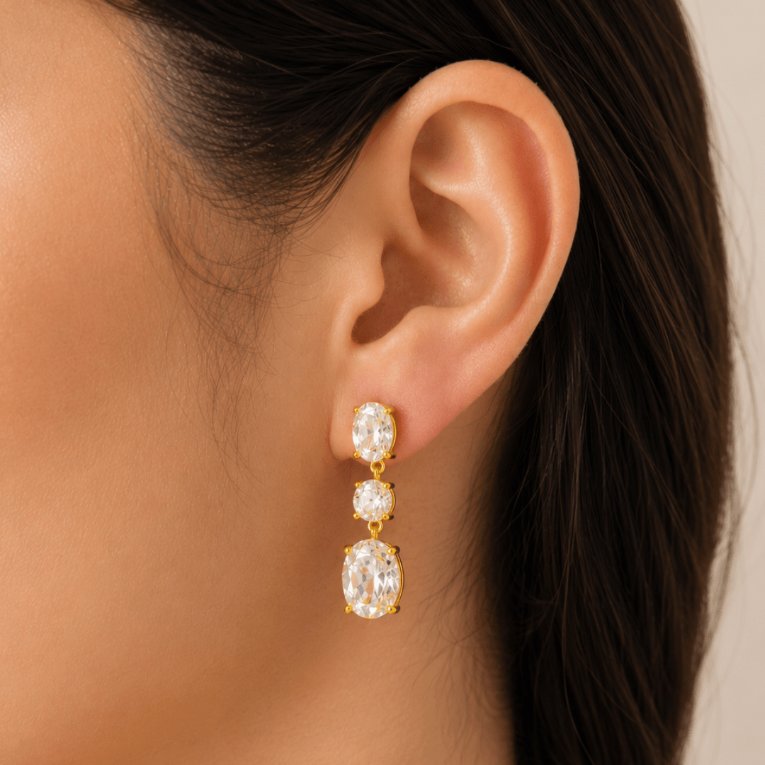 SUNLIT RADIANT DROP EARRINGS - ARETES - Malandra Jewelry - EZAA56-FSEP2426