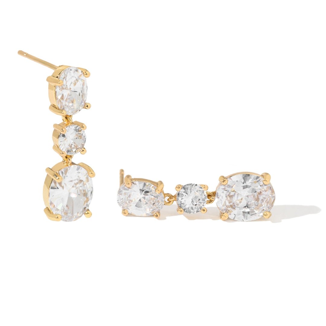SUNLIT RADIANT DROP EARRINGS - ARETES - Malandra Jewelry - EZAA56-FSEP2426
