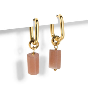 SUNSTONE AURA EARRINGS - ARETES - Malandra Jewelry - TA1622
