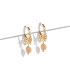 SUNSTONE GRATITUDE HOOPS - ARETES - Malandra Jewelry - TA2216