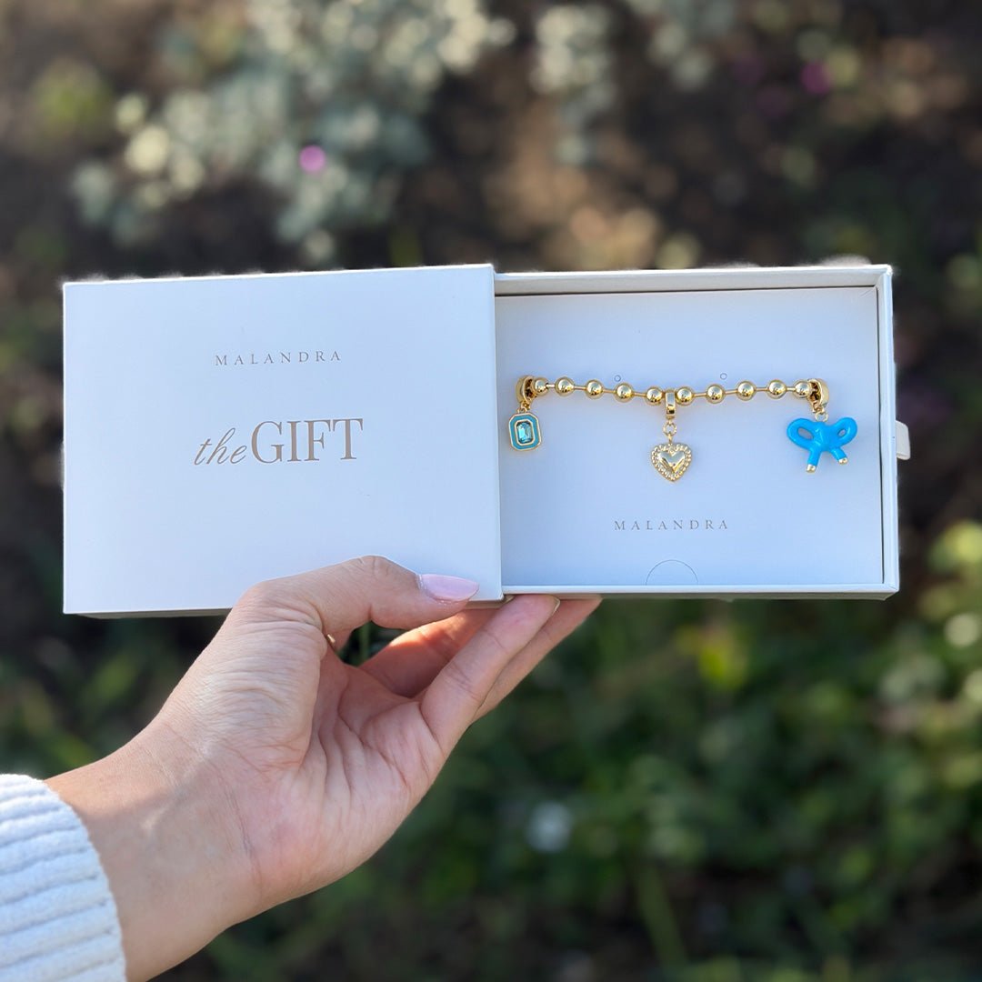 SWEET BOW CHARMS GIFT SET - SETS DE REGALO - Malandra Jewelry - SET172 EYHP14/EYHD24/EYHD34/EYHD30