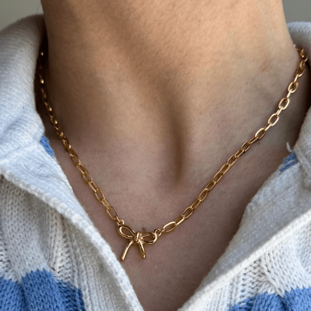 SWEET BOW NECKLACE - COLLARES - Malandra Jewelry - TC2315