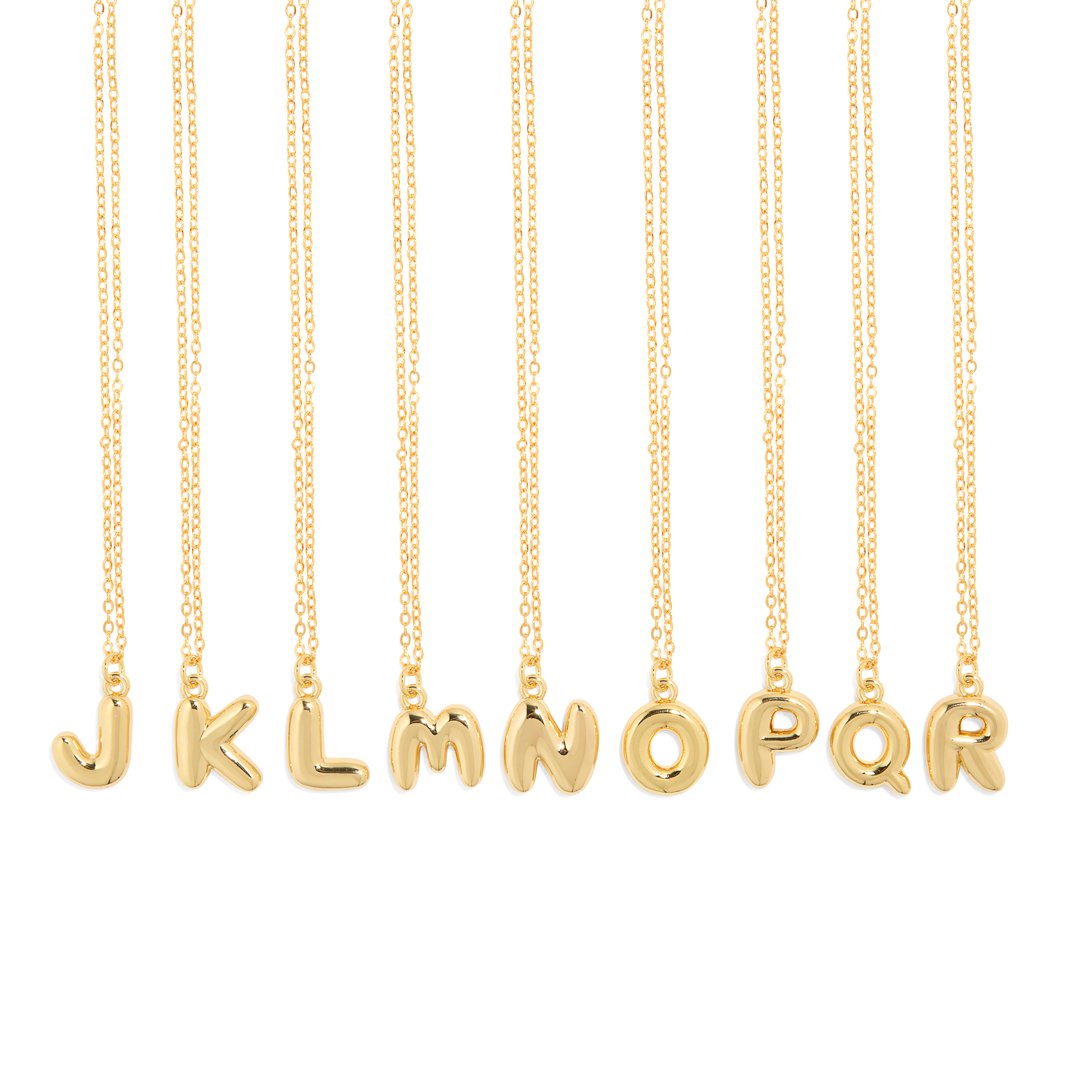 SWEET GOLDEN BALLOON LETTER NECKLACE - COLLARES - Malandra Jewelry - TC1734.A