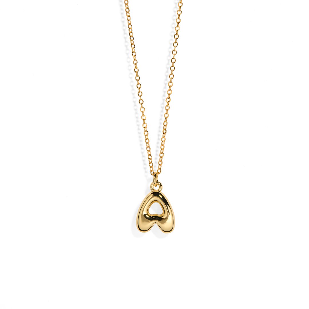 SWEET GOLDEN BALLOON LETTER NECKLACE - COLLARES - Malandra Jewelry - TC1734.A