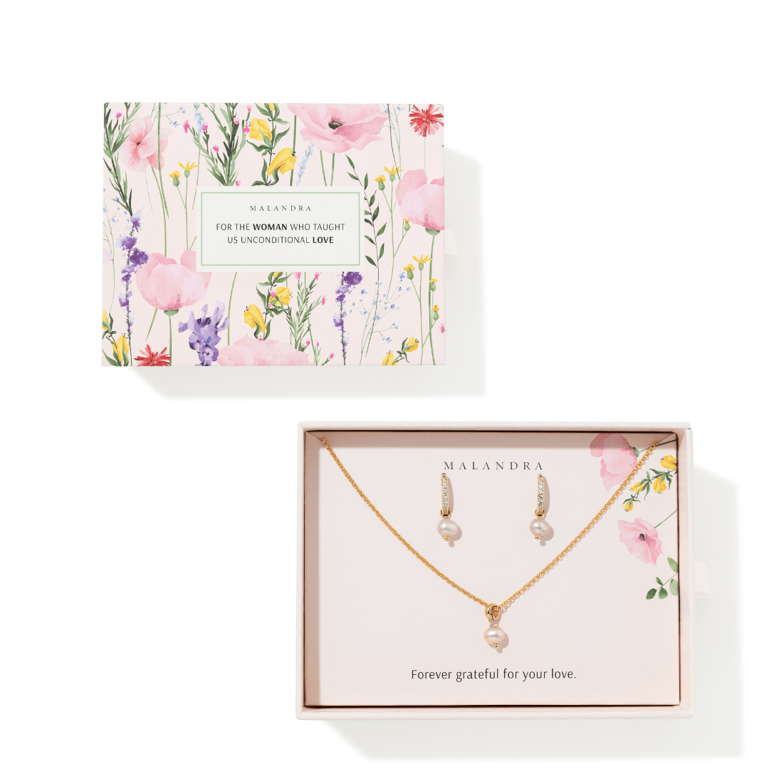 SWEET MOM PEARL GIFT SET - SETS DE REGALO - Malandra Jewelry - SET202 - TC2287/TA2289