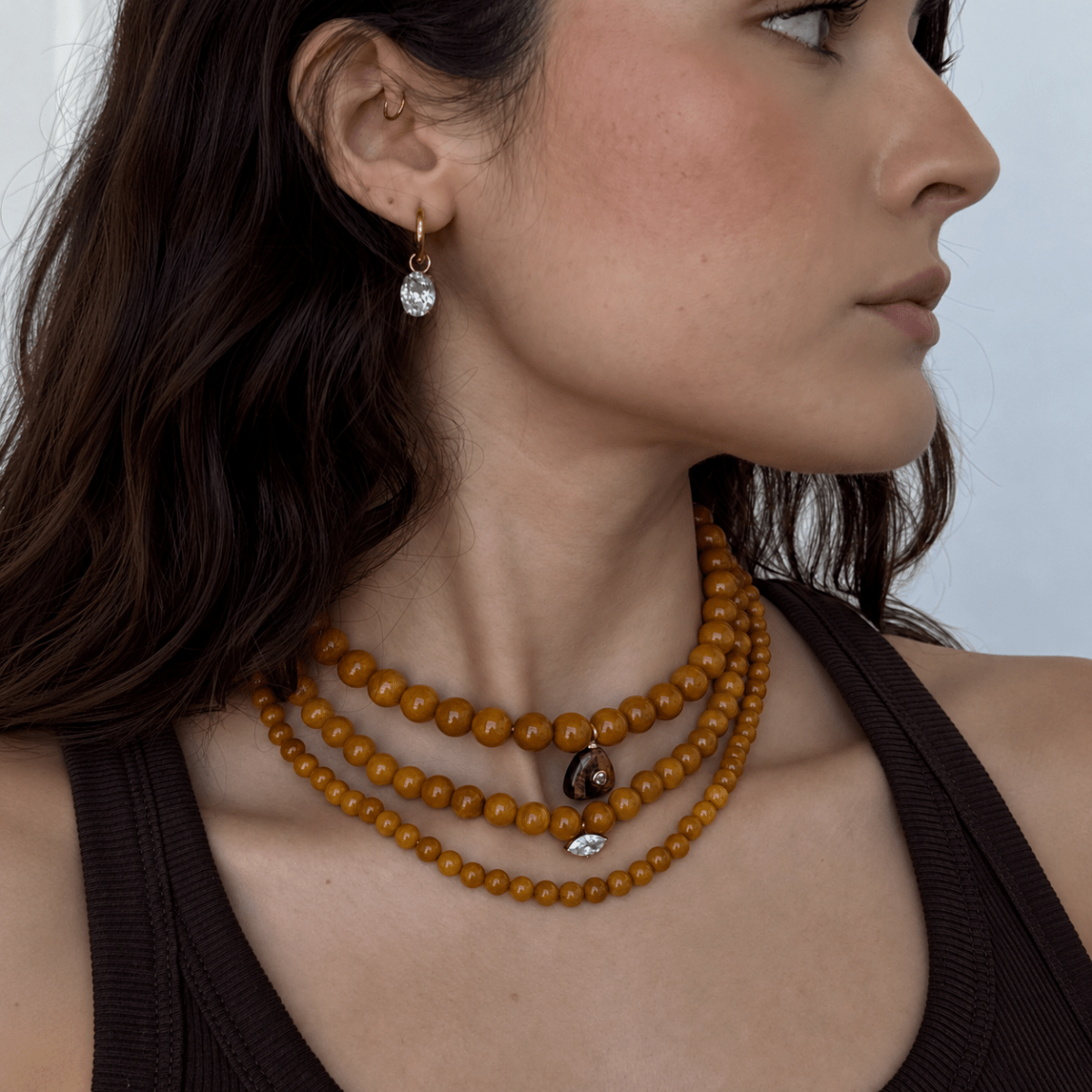 Tangerine Moka Terra Necklace - COLLARES - Malandra Jewelry - TC2786