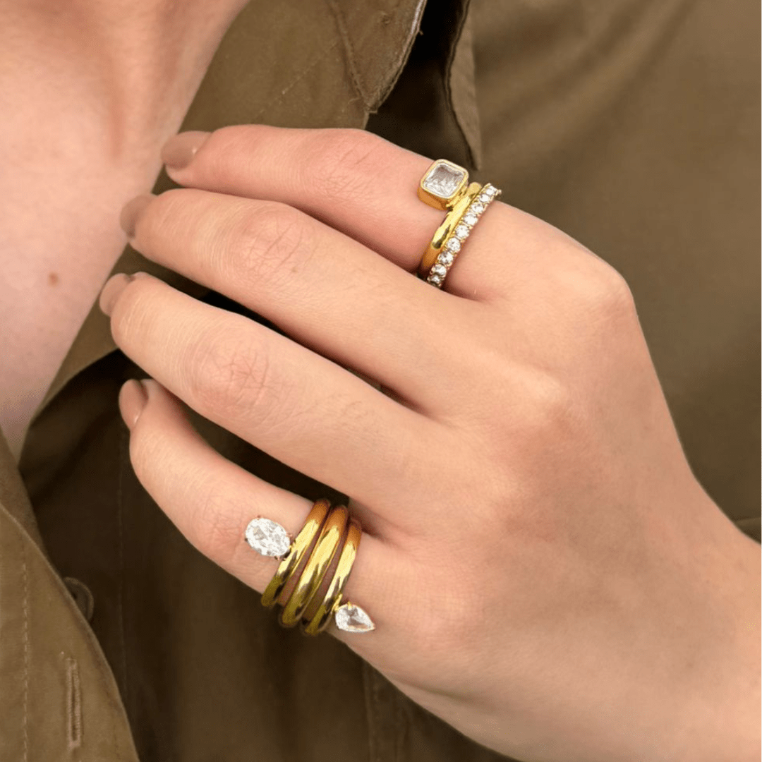 TEAR DROP ICON RING - ANILLOS - Malandra Jewelry - EUWR257.6 - DZJDR202506235NINA