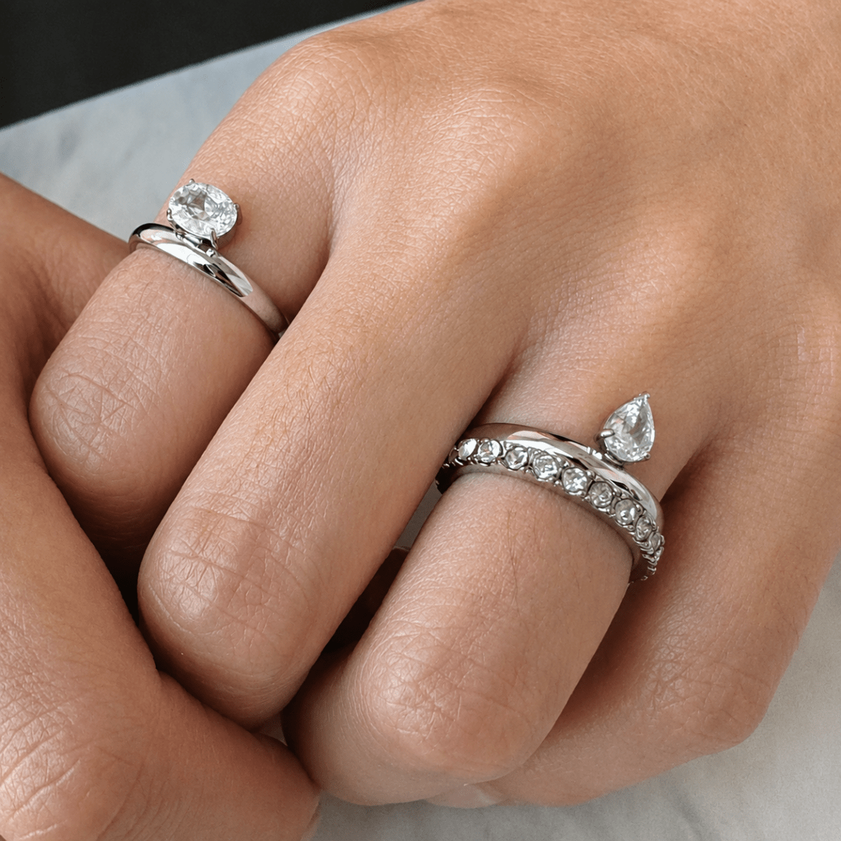 TEAR DROP SILVER ICON RING - ANILLOS - Malandra Jewelry - EUWR257.6.P-DZJDR202506235NINA-S