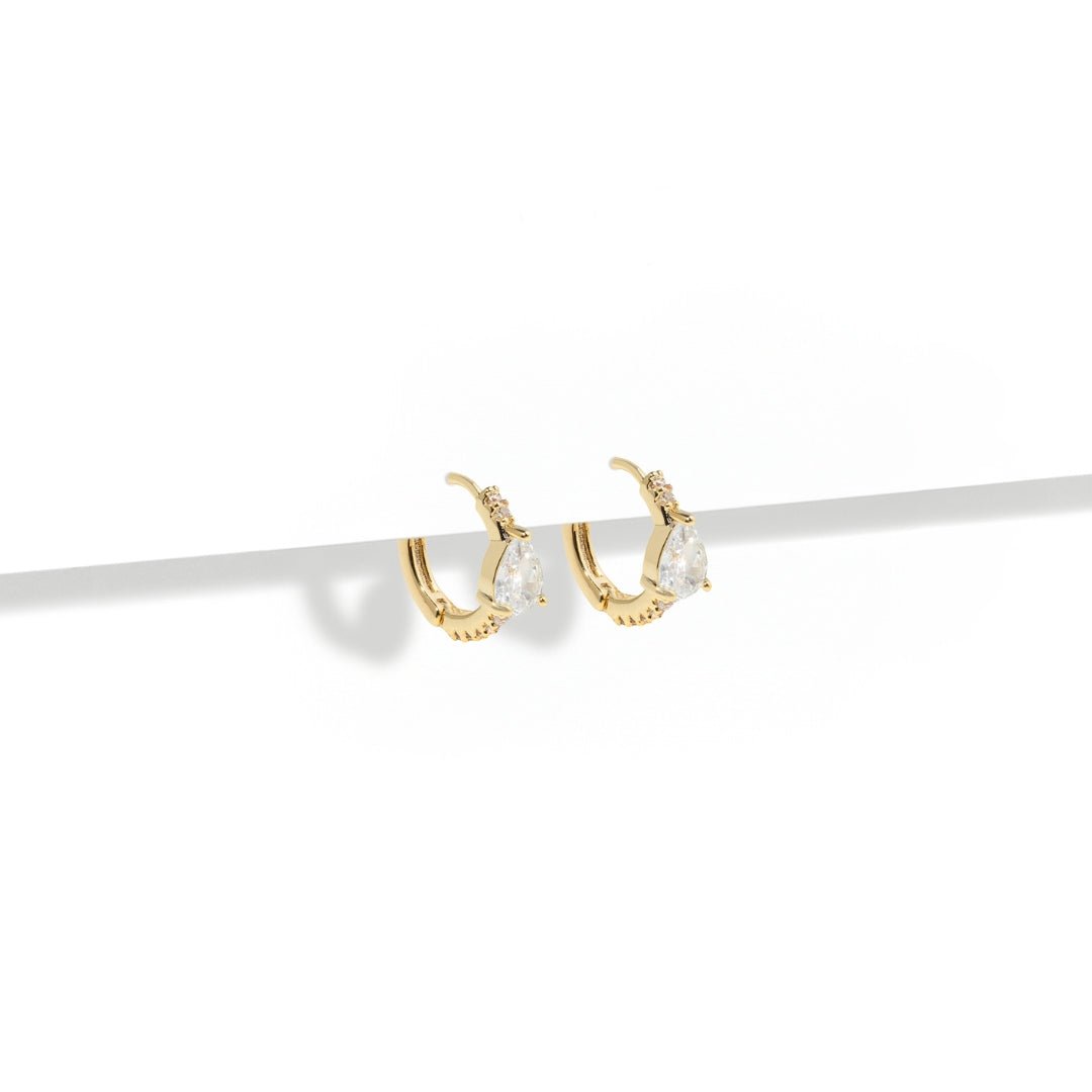TEARDROP GLOW HOOPS - ARETES - Malandra Jewelry - AA1583-D43880