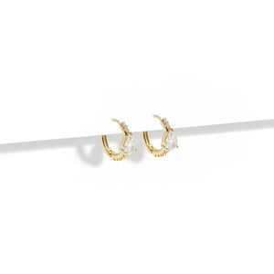 TEARDROP GLOW HOOPS - ARETES - Malandra Jewelry - AA1583-D43880