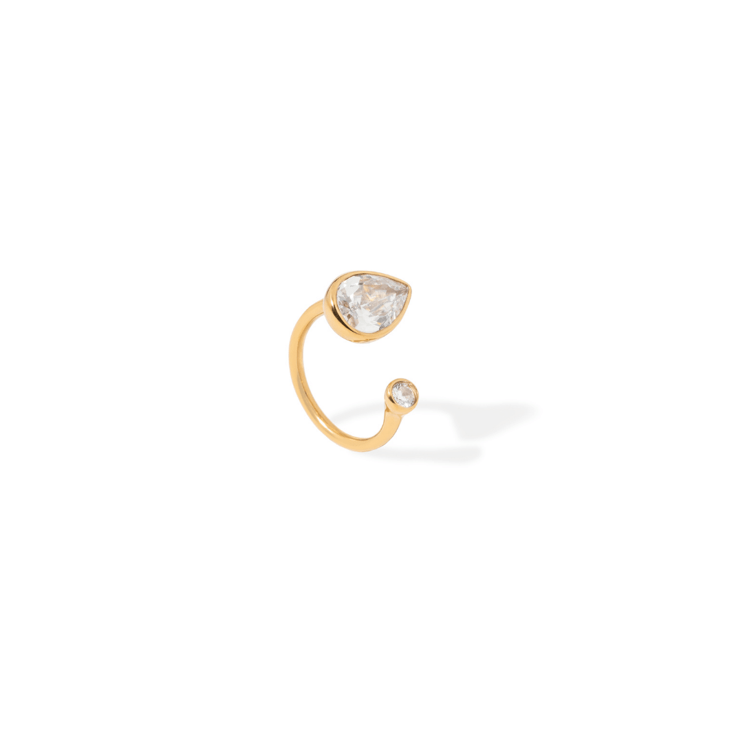 TEARDROP & ROUND RING - ANILLOS - Malandra Jewelry - EUWR412-JDR0112206