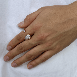 TEARDROP & ROUND RING - ANILLOS - Malandra Jewelry - EUWR412-JDR0112206