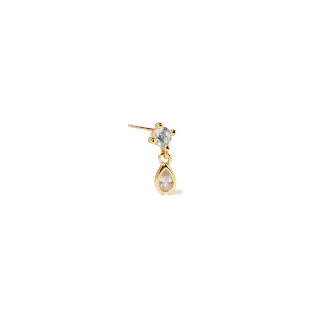 TEARDROP SPARK PIERCING - ARETES - Malandra Jewelry - ERA149 - 60240794087C - 4