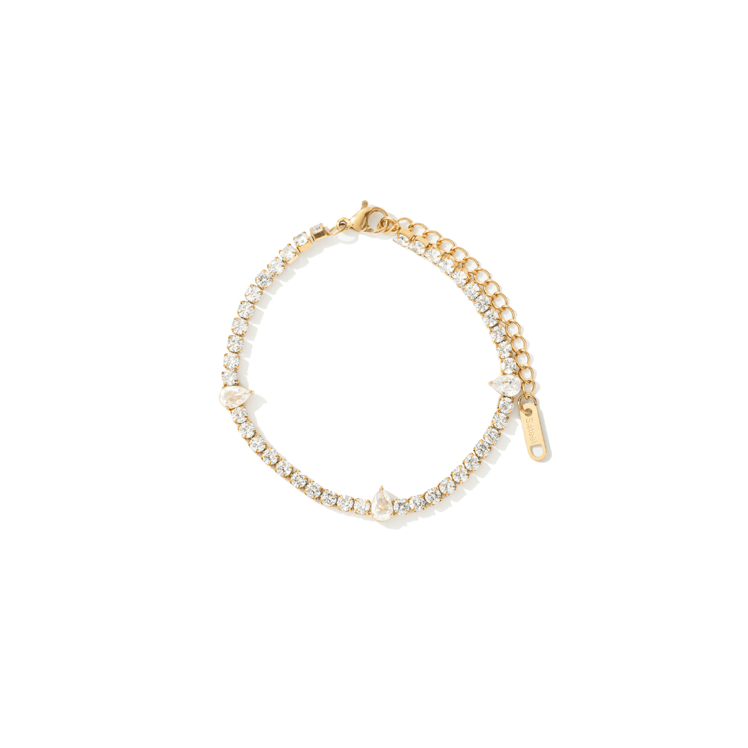 TENNIS TEARDROP SHINE BRACELET - PULSERAS - Malandra Jewelry - EUWP383-JDB0311108