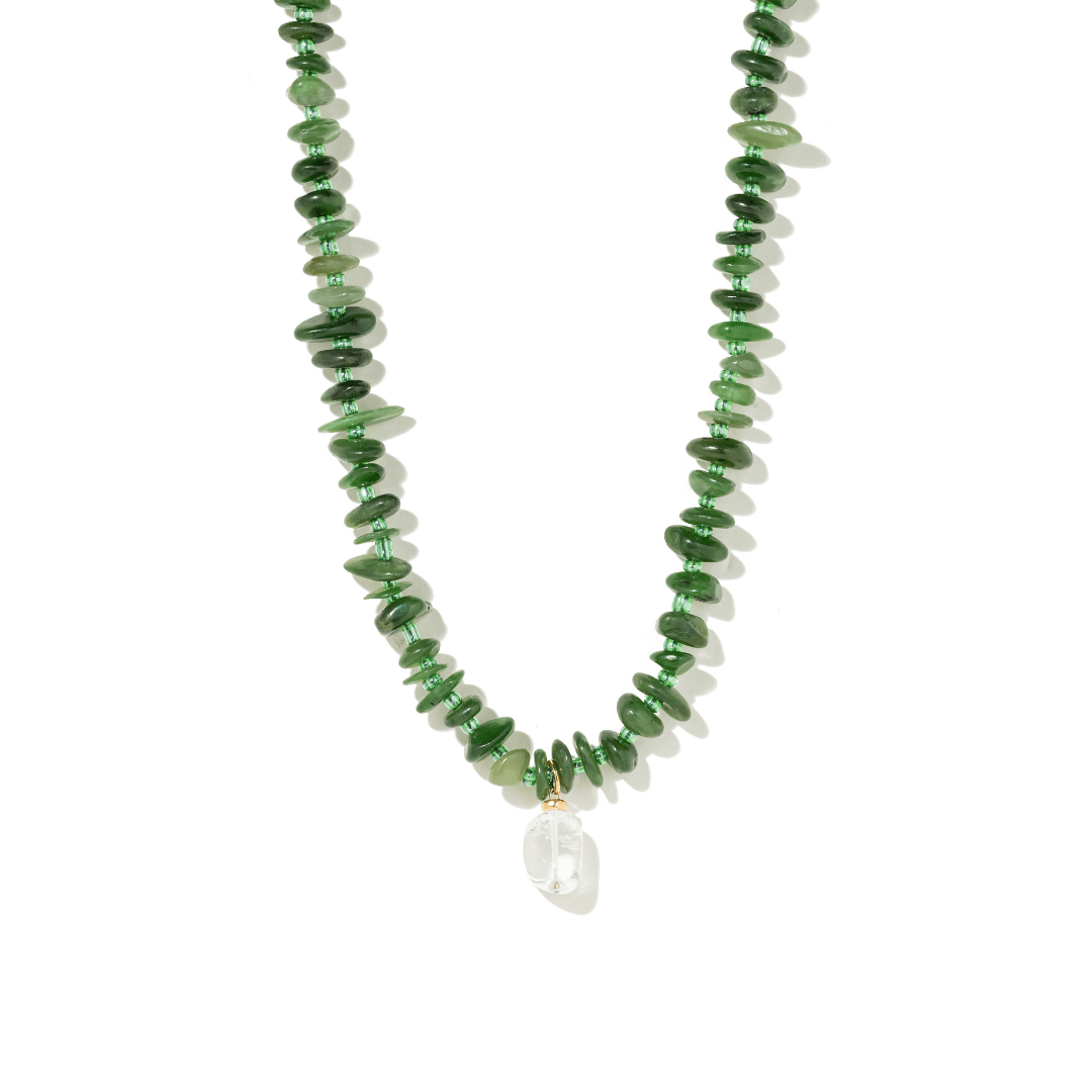 TERRA GREEN JADE NECKLACE - COLLARES - Malandra Jewelry - TC2102