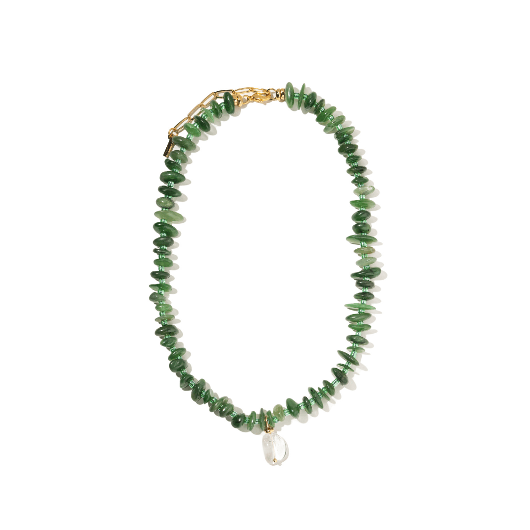 TERRA GREEN JADE NECKLACE - COLLARES - Malandra Jewelry - TC2102