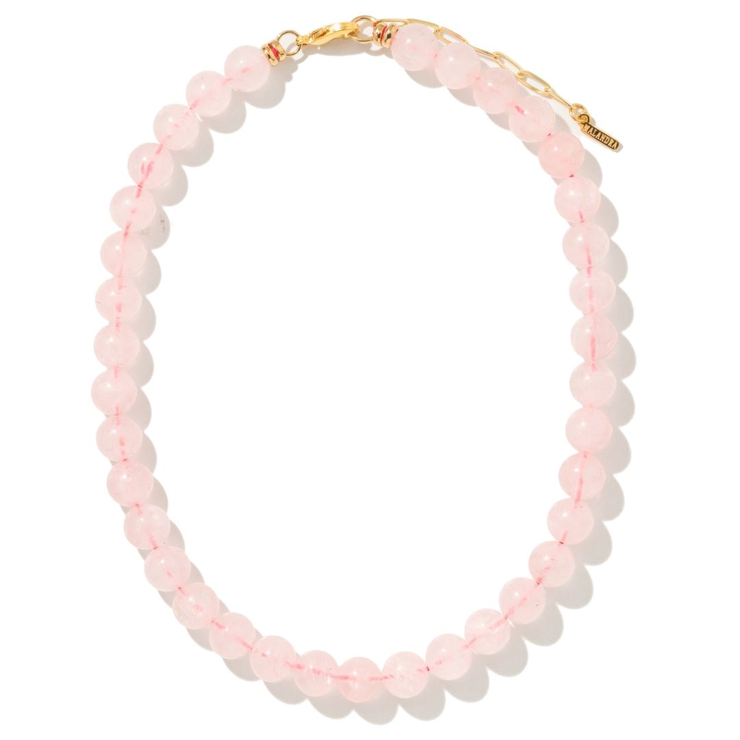 TERRA ROSE QUARTZ NECKLACE - COLLARES - Malandra Jewelry - TC2467