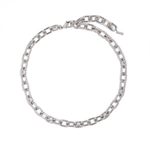 THE LINK CHUNKY SILVER NECKLACE - COLLARES - Malandra Jewelry - ICC441.P