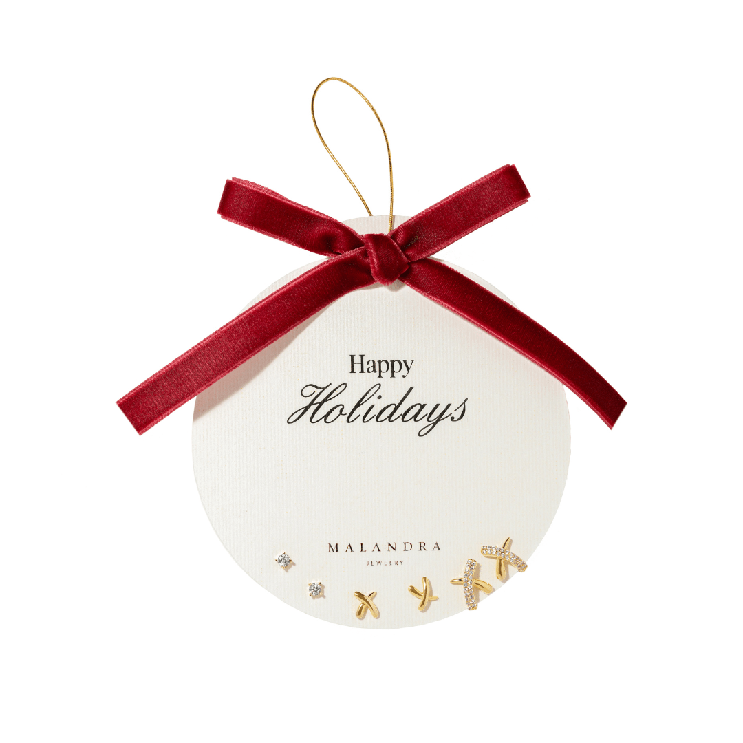 TIMELESS STUDS EARRINGS SET - ARETES - Malandra Jewelry - ZWA82-QX01195Y