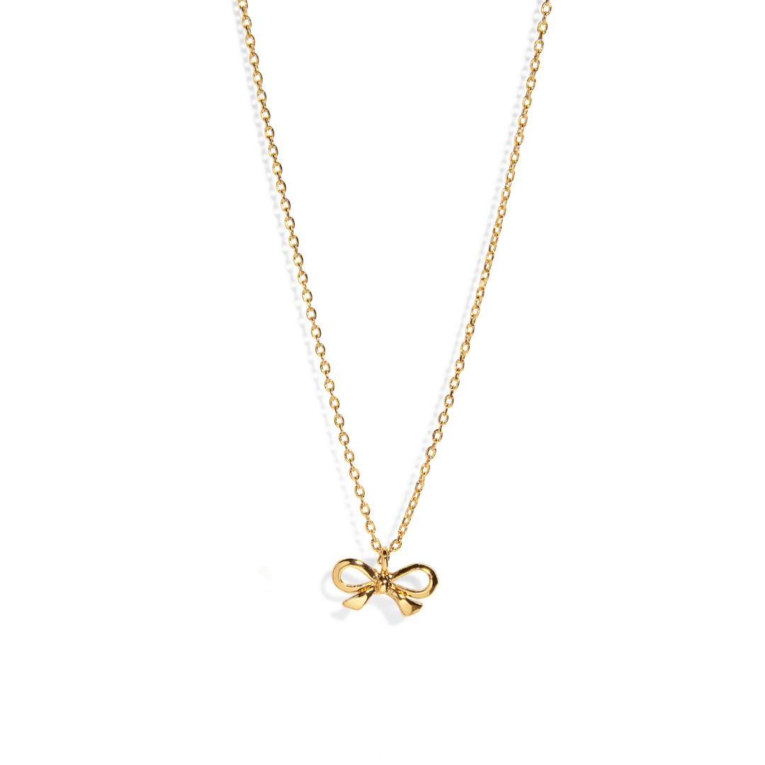 TINY BOW GOLDEN NECKLACE - COLLARES - Malandra Jewelry - XSC98 - SB - 210011GD