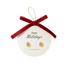 TINY SQUARE GOLD EARRINGS - ARETES - Malandra Jewelry - ZWA12-QX02740Y