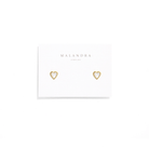 TINY WHITE HEART STUDS - ARETES - Malandra Jewelry - ZOA29 - N17064IOZB
