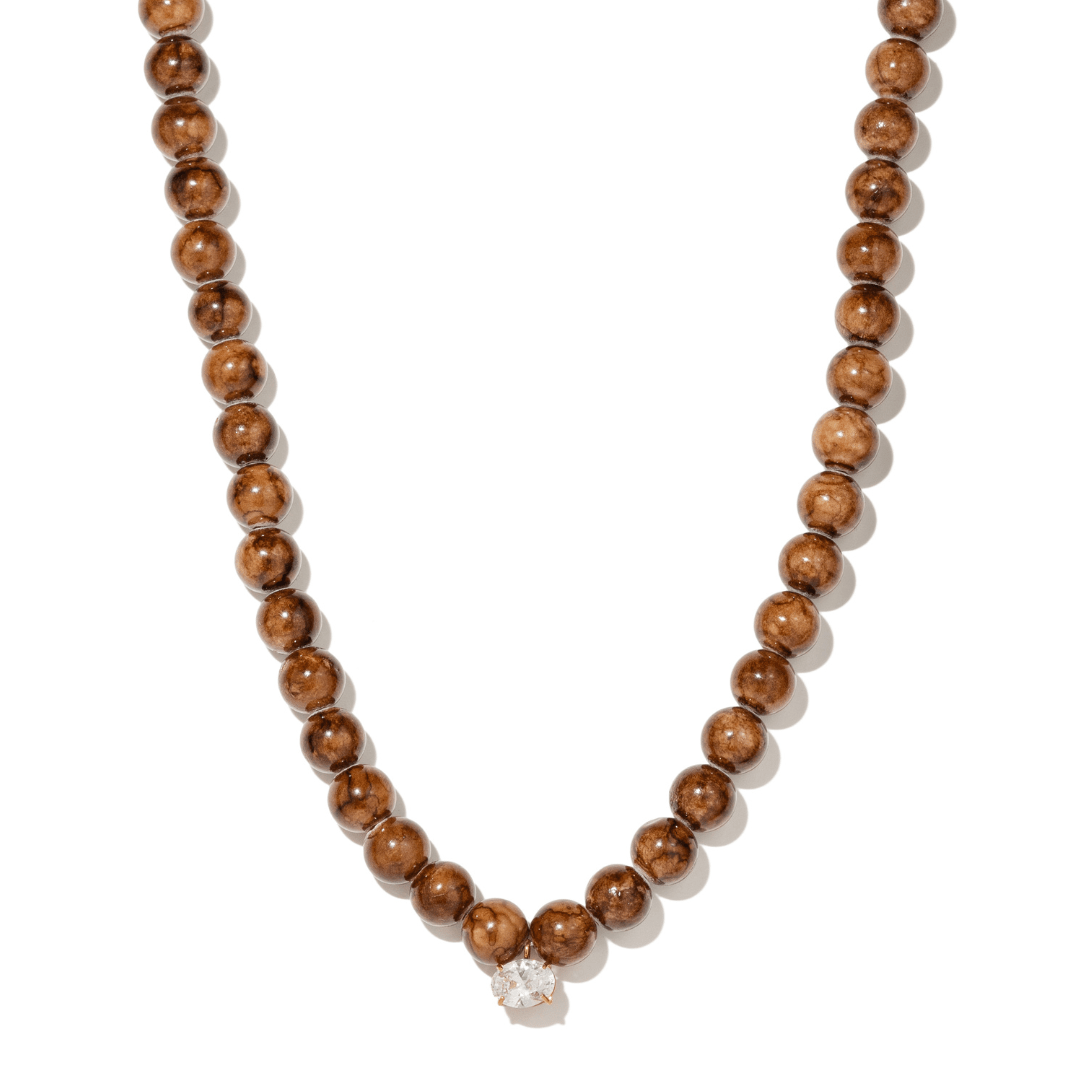 Toffee Jade Gaia Necklace - COLLARES - Malandra Jewelry - TC2789