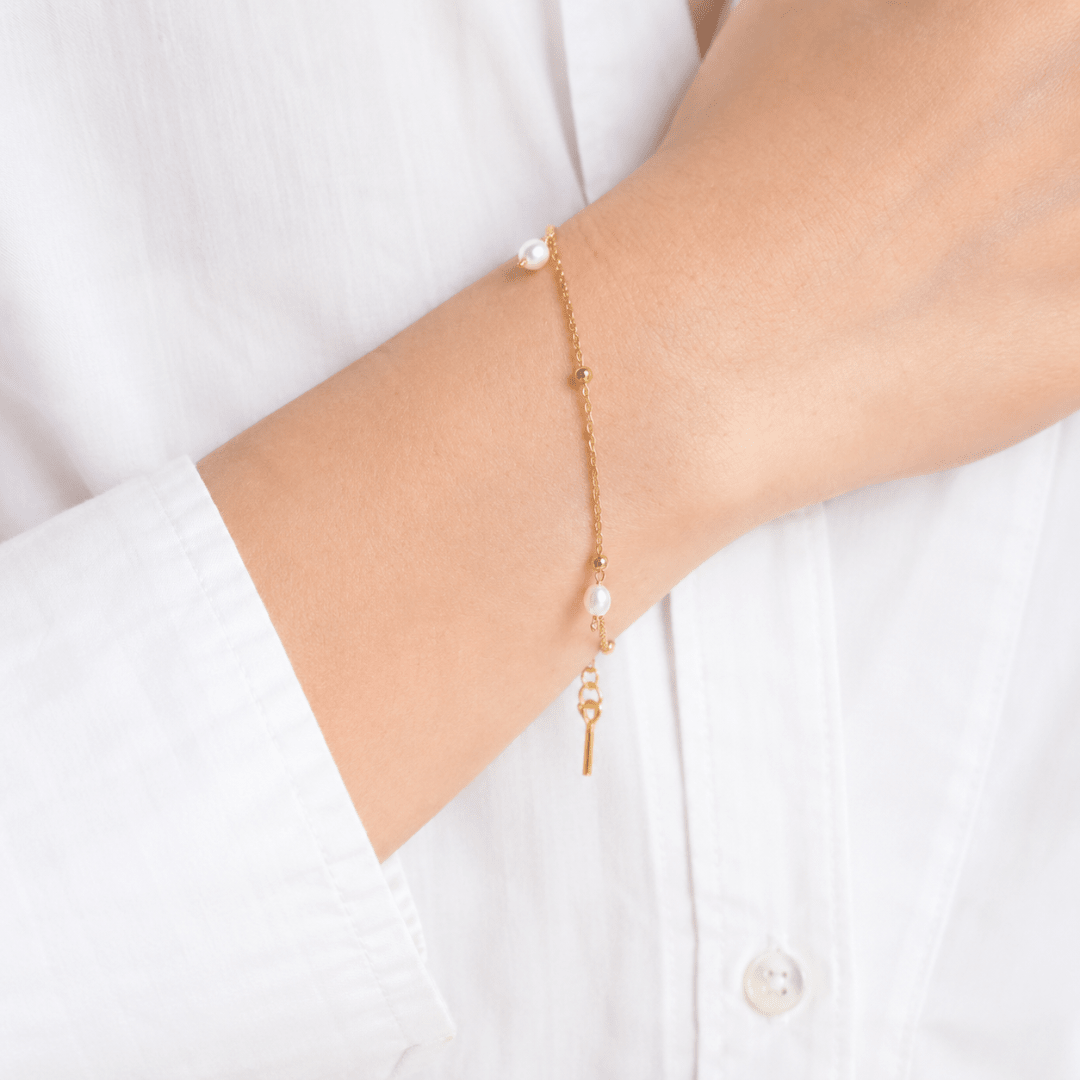 TRINITY PEARL BRACELET - PULSERAS - Malandra Jewelry - TP2528