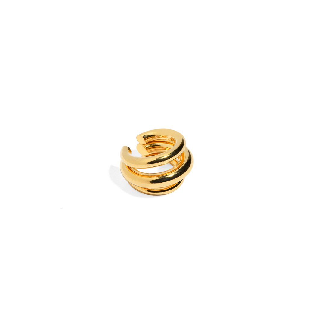 TRIPLE CHUNKY EARCUFF - ARETES - Malandra Jewelry - EUWA27 - JDE2311016
