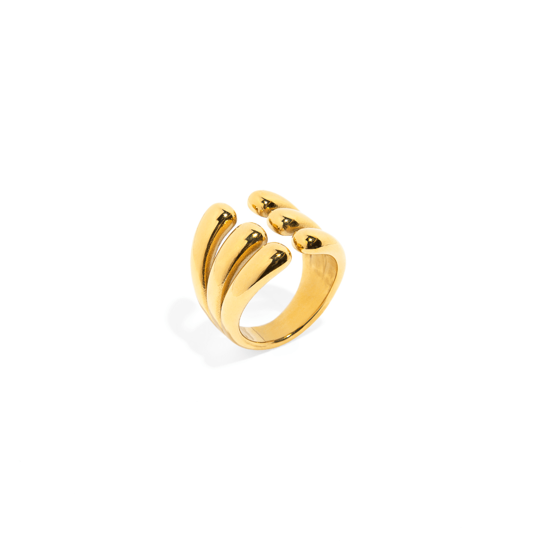 TRIPLE DROP RING - ANILLOS - Malandra Jewelry - EUWR109 - JDR2406018