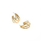 TRIPLE GOLDEN HOOPS - ARETES - Malandra Jewelry - AA1381 - B62498