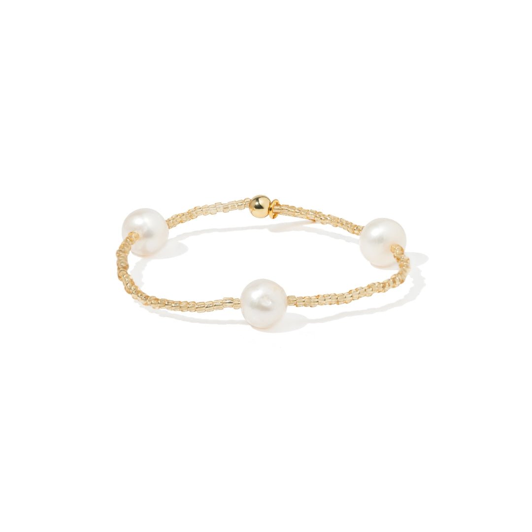 TRIPLE PEARL GLOW BRACELET - PULSERAS - Malandra Jewelry - TP2415