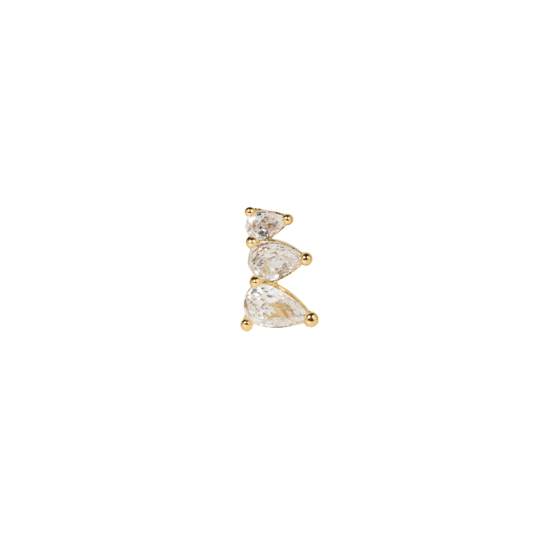 TRIPLE SPARK PIERCING - ARETES - Malandra Jewelry - ZTA20