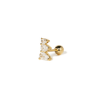 TRIPLE SPARK PIERCING - ARETES - Malandra Jewelry - ZTA20