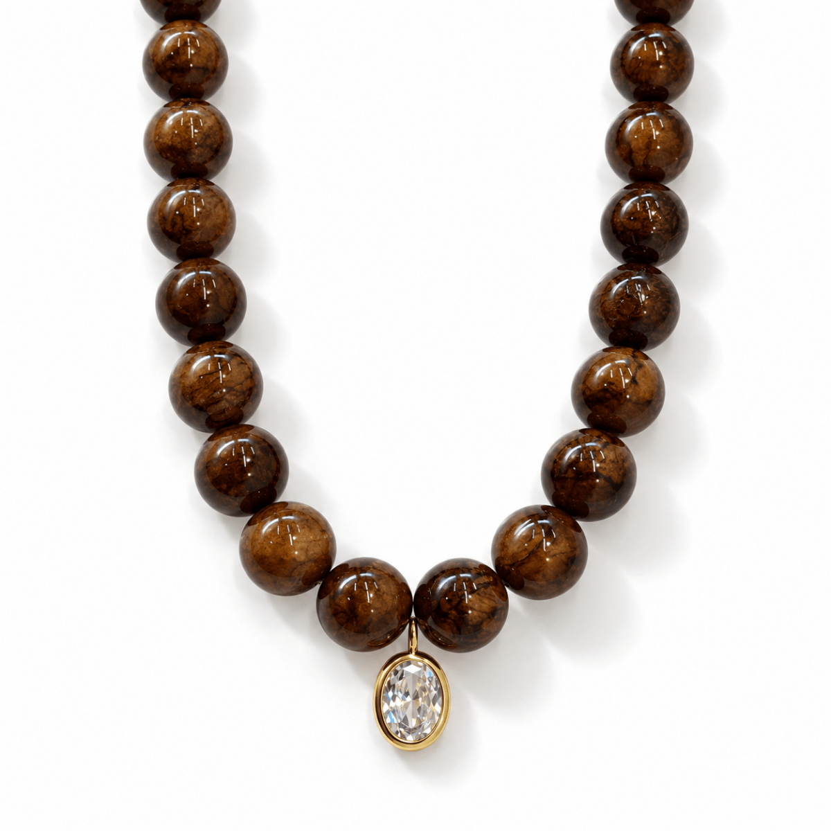 Truffle Jade Gaia Necklace - COLLARES - Malandra Jewelry - TC2726