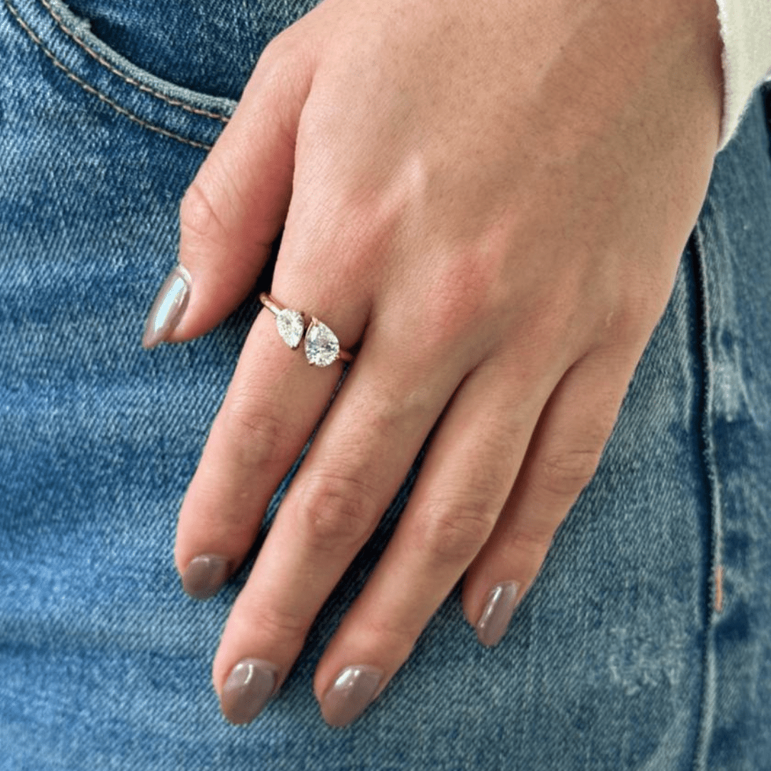 TWIN DROP GLEAM RING - ANILLOS - Malandra Jewelry - EUWR359-JDR0310013-7