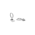TWINKLE HEART SILVER HUGGIES - ARETES - Malandra Jewelry - ZWA90.P-QX01357