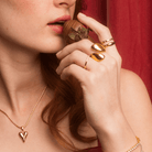 TWO DROP GOLDEN RING - ANILLOS - Malandra Jewelry - AR1423 - C52626