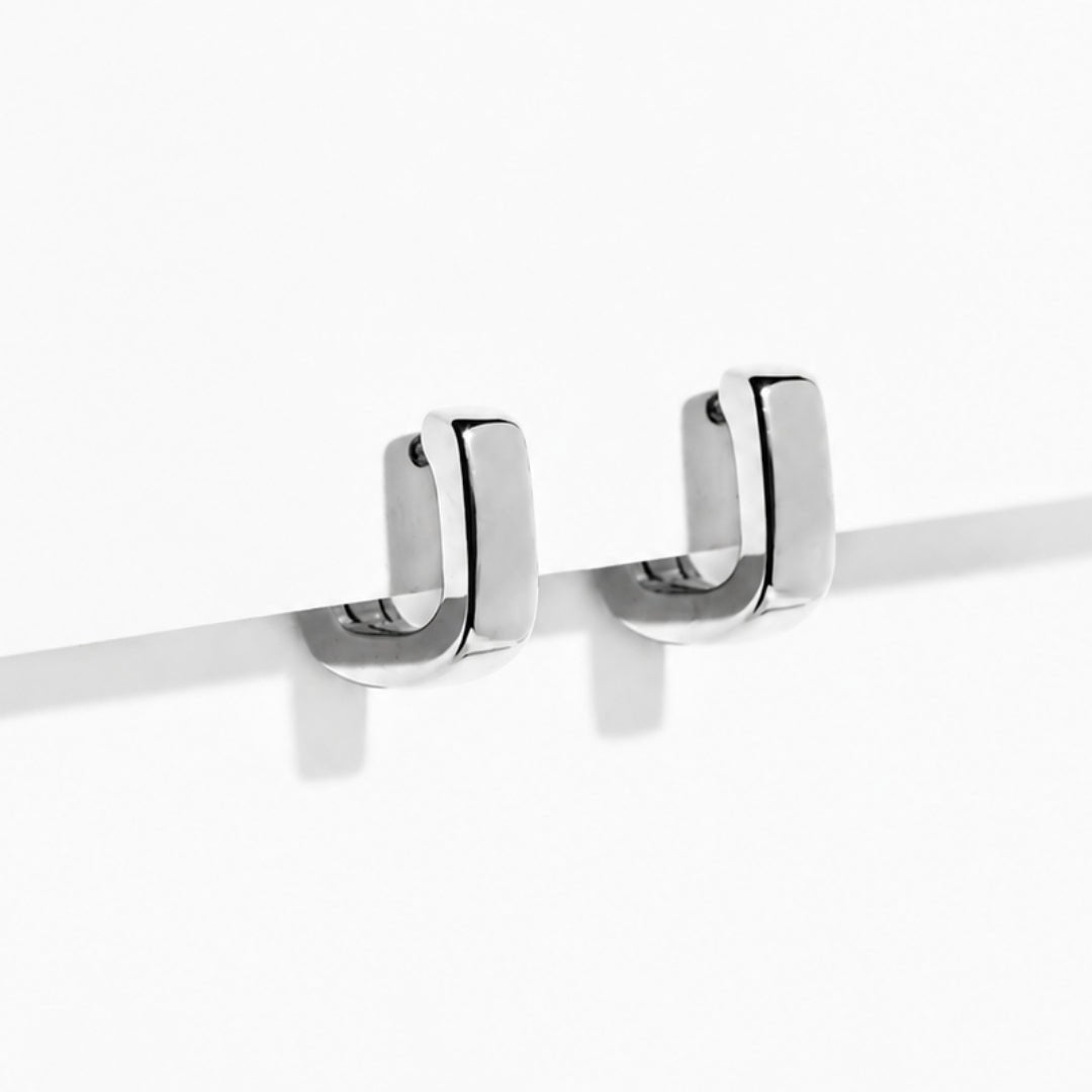 URBAN EDGE ICON HOOPS SILVER - ARETES - Malandra Jewelry - EUWA246.P