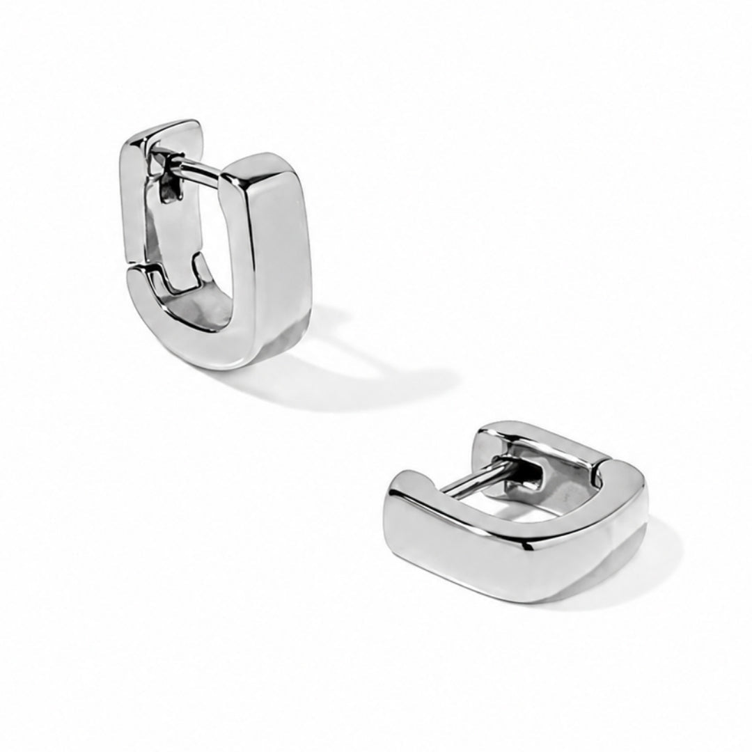 URBAN EDGE ICON HOOPS SILVER - ARETES - Malandra Jewelry - EUWA246.P