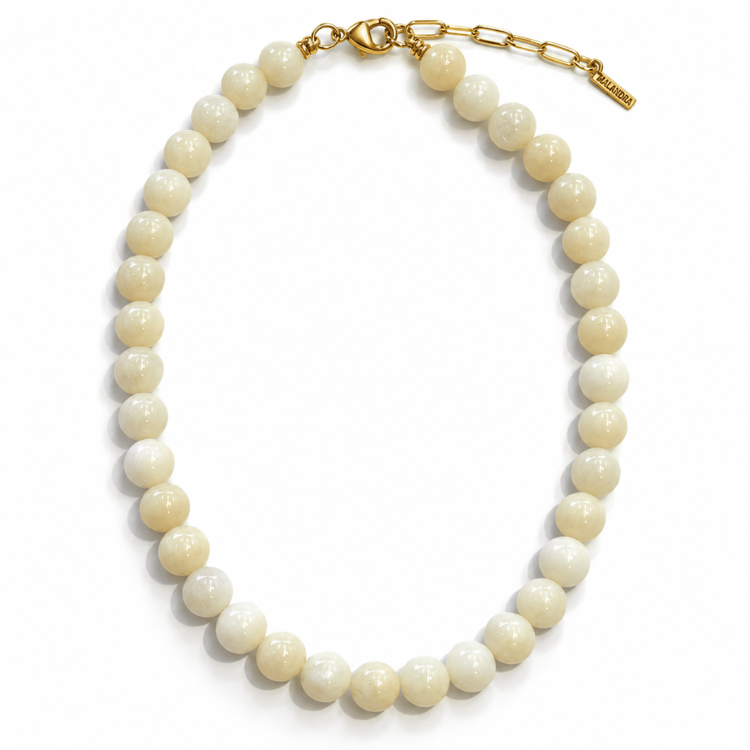 Vanilla Angelite Terra Necklace - COLLARES - Malandra Jewelry - TC2725