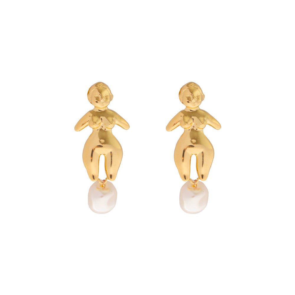 VENUS PEARL ERRINGS - ARETES - Malandra Jewelry - CAA8