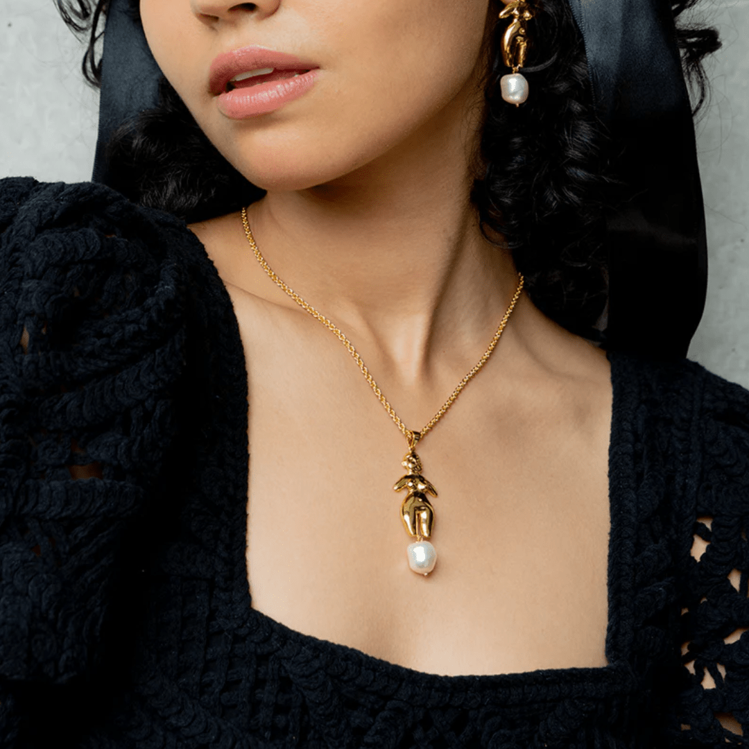 VENUS PEARL PENDANT - COLLARES - Malandra Jewelry - CAC24