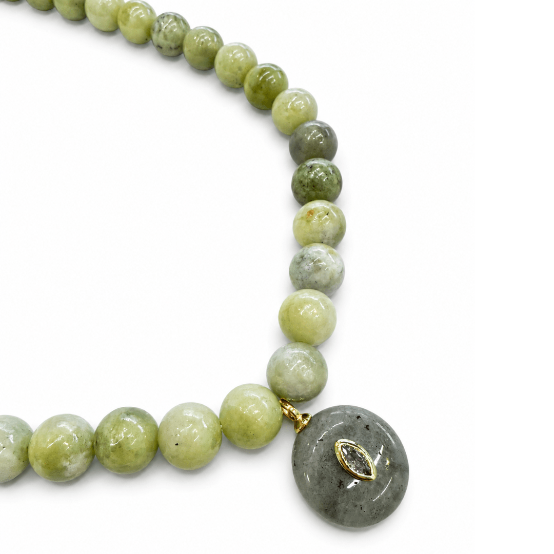 Verdant Jade Gaia Necklace - COLLARES - Malandra Jewelry - TC2621