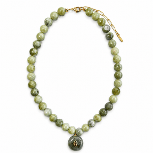 Verdant Jade Gaia Necklace - COLLARES - Malandra Jewelry - TC2621